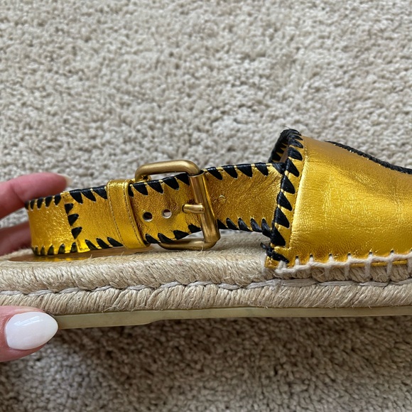 Gucci espadrille sandals. Size 40 1/2. Style # 602406. - Picture 6 of 9